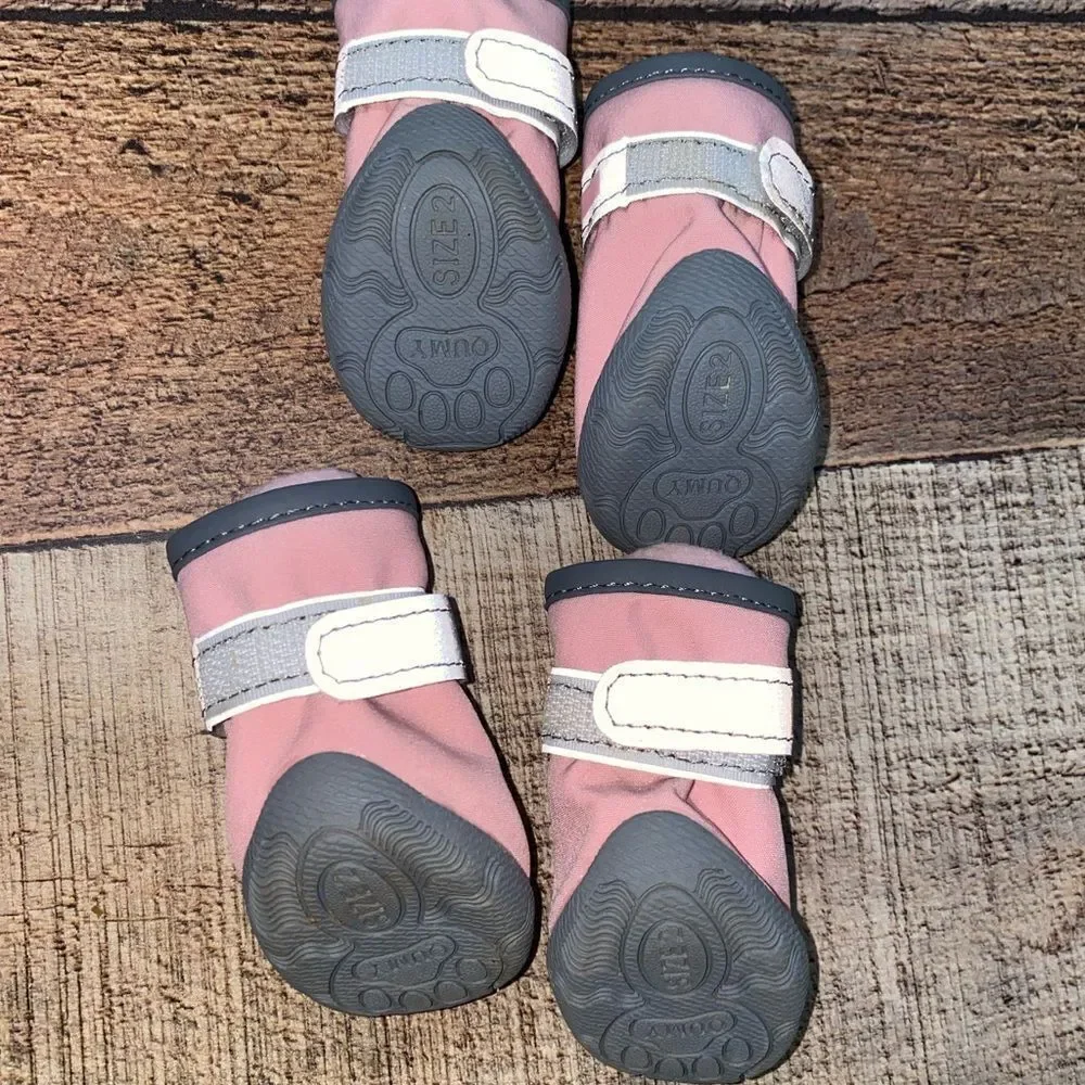 Dog Shoes for Small Dogs Paw Protectors‎ snow Hot Pavement Waterproof size 2